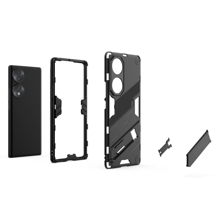 Custodia antiurto Punk Armor 2 in 1 con supporto invisibile per Honor 70 e Honor