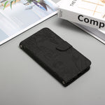 Custodia per cellulare in pelle goffrata con peonia a farfalla per Motorola Moto