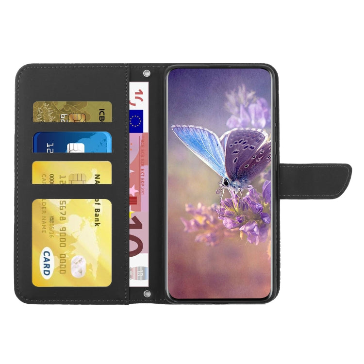 Custodia per cellulare in pelle goffrata con peonia a farfalla per Motorola Moto