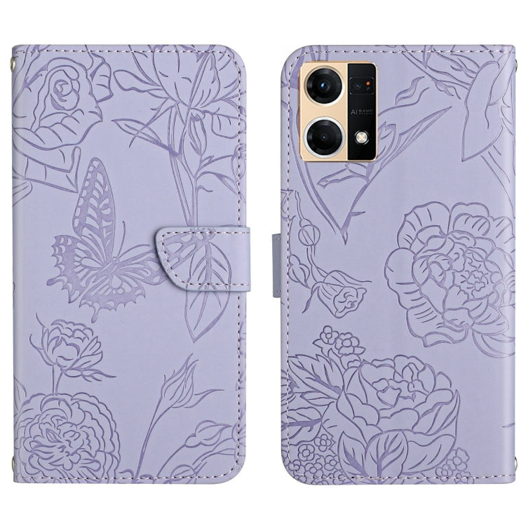 Custodia per cellulare in pelle goffrata con peonia a farfalla per Motorola Moto