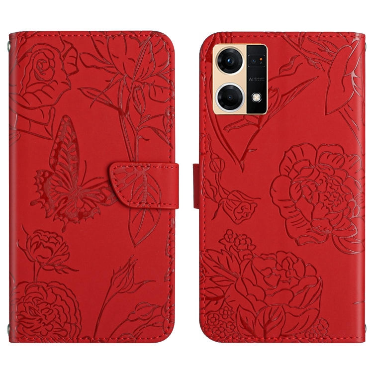 Custodia per cellulare in pelle goffrata con peonia a farfalla per Motorola Moto