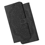 Custodia pelle flip goffrata con mandala per OPPO Realme C20, Realme C21, Reno6
