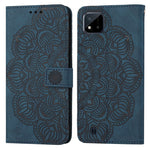 Custodia pelle flip goffrata con mandala per OPPO Realme C20, Realme C21, Reno6