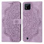 Custodia pelle flip goffrata con mandala per OPPO Realme C20, Realme C21, Reno6