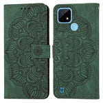 Custodia pelle flip goffrata con mandala per OPPO Realme C20, Realme C21, Reno6