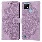 Custodia pelle flip goffrata con mandala per OPPO Realme C20, Realme C21, Reno6