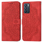 Custodia pelle flip goffrata con mandala per OPPO Realme C20, Realme C21, Reno6