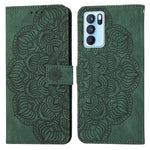 Custodia pelle flip goffrata con mandala per OPPO Realme C20, Realme C21, Reno6