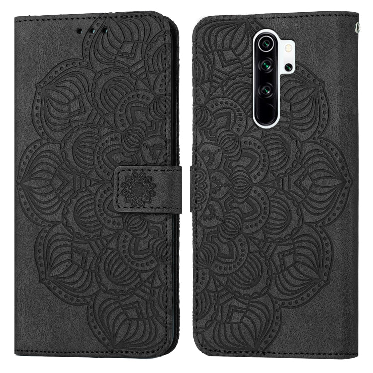 Custodia pelle flip goffrata con mandala per Xiaomi Redmi Note 8 Pro, 8T, 9, 9
