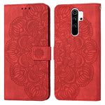 Custodia pelle flip goffrata con mandala per Xiaomi Redmi Note 8 Pro, 8T, 9, 9
