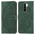 Custodia pelle flip goffrata con mandala per Xiaomi Redmi Note 8 Pro, 8T, 9, 9