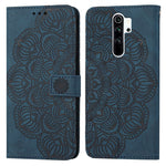 Custodia pelle flip goffrata con mandala per Xiaomi Redmi Note 8 Pro, 8T, 9, 9