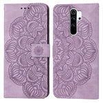 Custodia pelle flip goffrata con mandala per Xiaomi Redmi Note 8 Pro, 8T, 9, 9