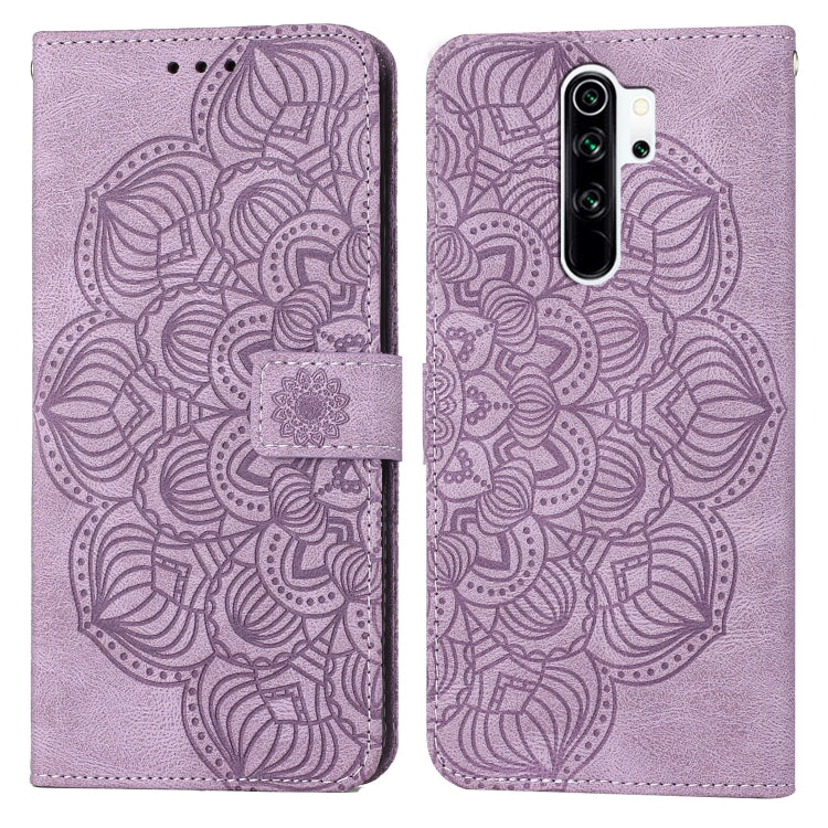 Custodia pelle flip goffrata con mandala per Xiaomi Redmi Note 8 Pro, 8T, 9, 9