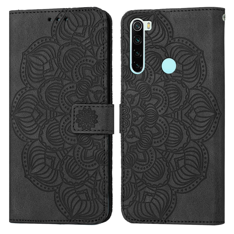 Custodia pelle flip goffrata con mandala per Xiaomi Redmi Note 8 Pro, 8T, 9, 9