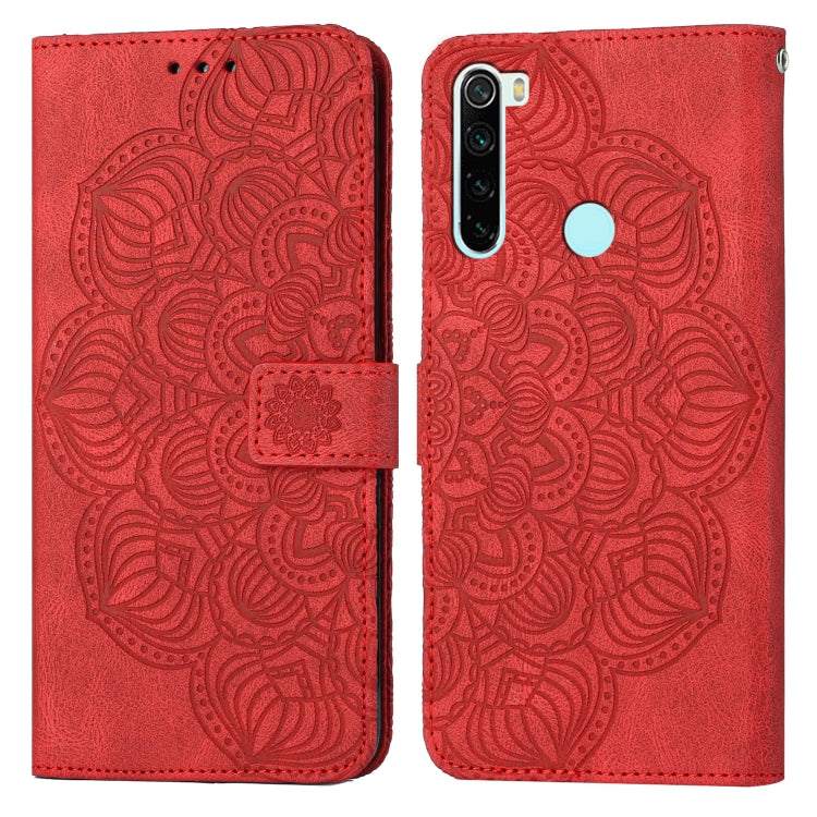 Custodia pelle flip goffrata con mandala per Xiaomi Redmi Note 8 Pro, 8T, 9, 9