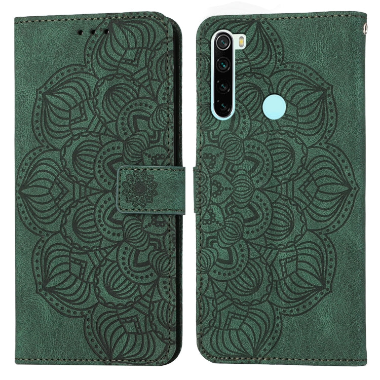 Custodia pelle flip goffrata con mandala per Xiaomi Redmi Note 8 Pro, 8T, 9, 9