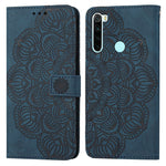 Custodia pelle flip goffrata con mandala per Xiaomi Redmi Note 8 Pro, 8T, 9, 9