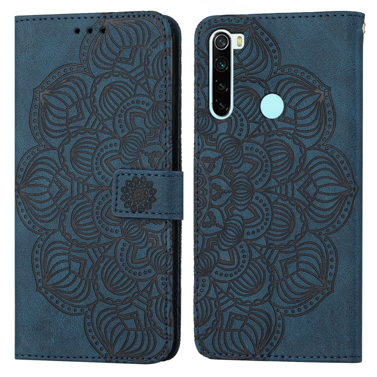 Custodia pelle flip goffrata con mandala per Xiaomi Redmi Note 8 Pro, 8T, 9, 9