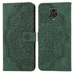 Custodia pelle flip goffrata con mandala per Xiaomi Redmi Note 8 Pro, 8T, 9, 9