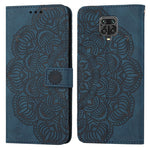 Custodia pelle flip goffrata con mandala per Xiaomi Redmi Note 8 Pro, 8T, 9, 9