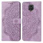Custodia pelle flip goffrata con mandala per Xiaomi Redmi Note 8 Pro, 8T, 9, 9