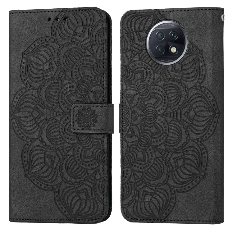 Custodia pelle flip goffrata con mandala per Xiaomi Redmi Note 8 Pro, 8T, 9, 9