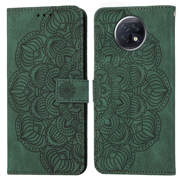 Custodia pelle flip goffrata con mandala per Xiaomi Redmi Note 8 Pro, 8T, 9, 9