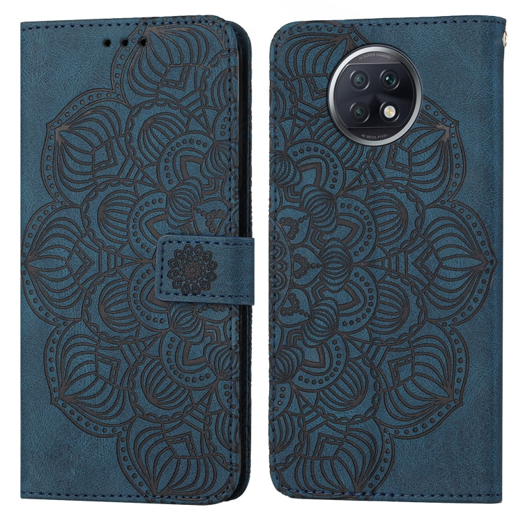 Custodia pelle flip goffrata con mandala per Xiaomi Redmi Note 8 Pro, 8T, 9, 9
