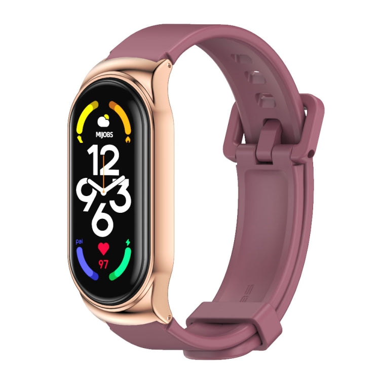 Cassa metallo con cinturino silicone per Xiaomi Mi Band 7