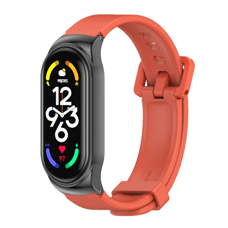 Cassa metallo con cinturino silicone per Xiaomi Mi Band 7