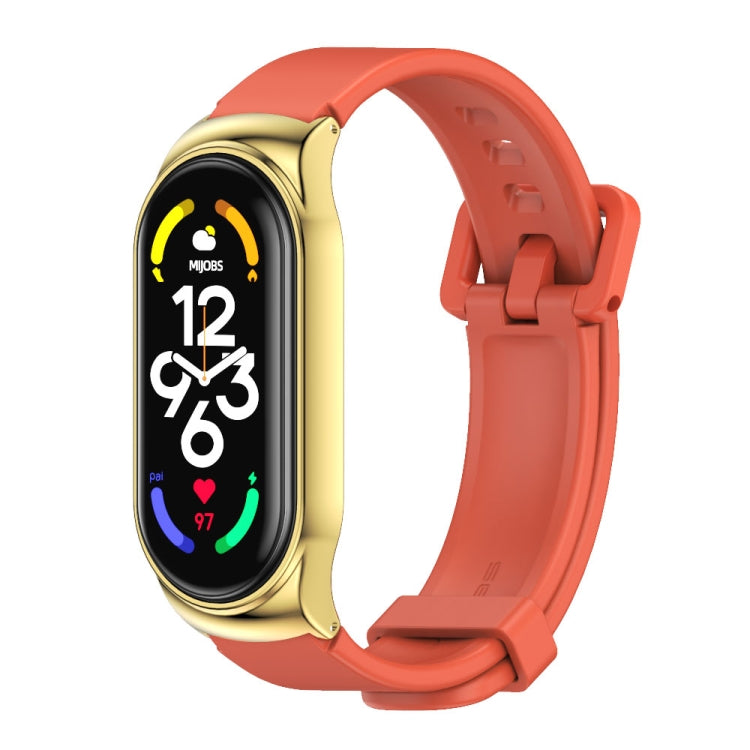 Cassa metallo con cinturino silicone per Xiaomi Mi Band 7