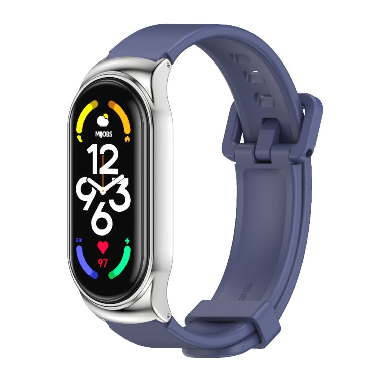 Cassa metallo con cinturino silicone per Xiaomi Mi Band 7
