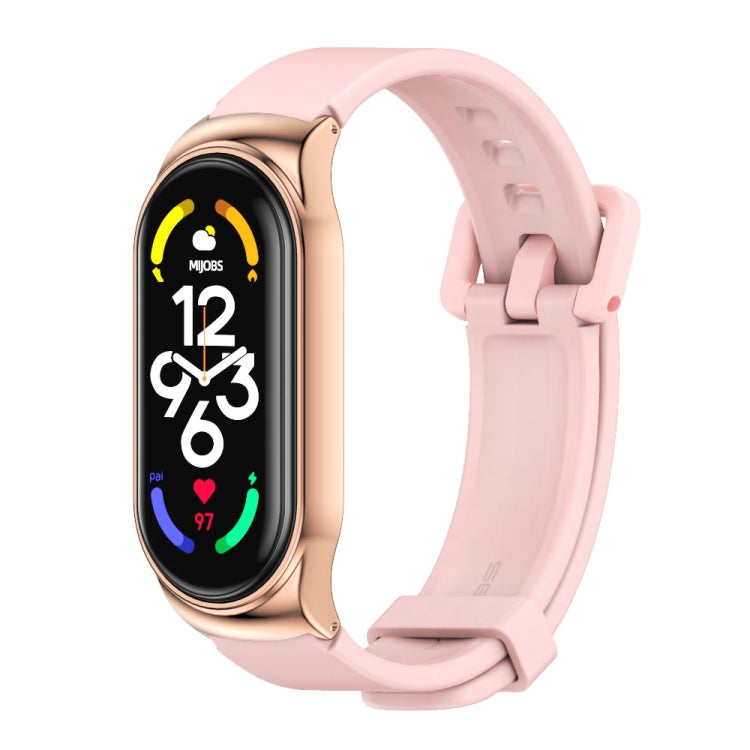 Cassa metallo con cinturino silicone per Xiaomi Mi Band 7