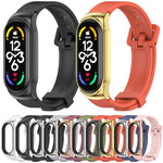 Cassa metallo con cinturino silicone per Xiaomi Mi Band 7