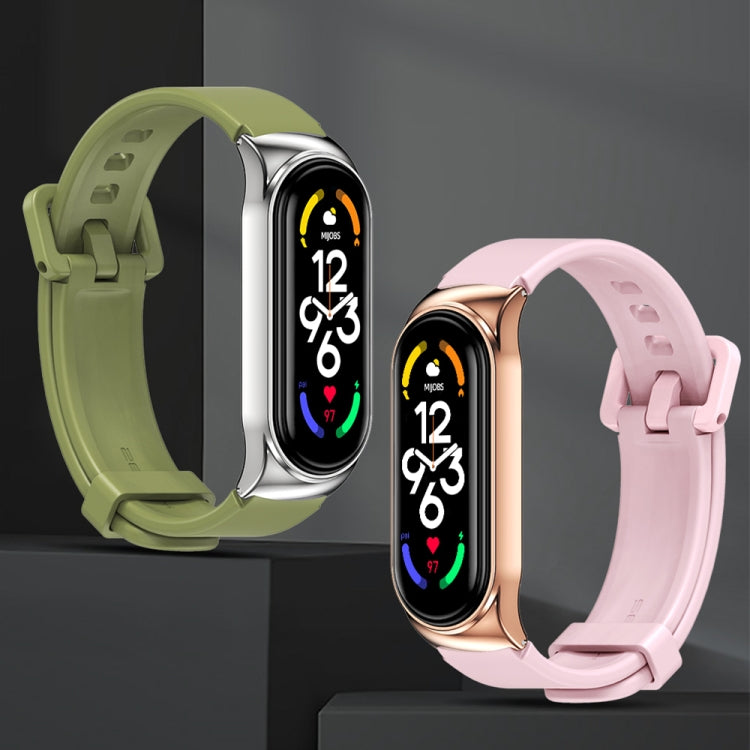 Cassa metallo con cinturino silicone per Xiaomi Mi Band 7