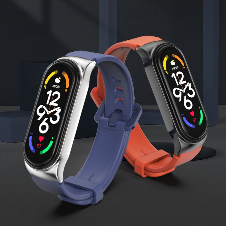 Cassa metallo con cinturino silicone per Xiaomi Mi Band 7