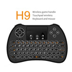 Tastiera wireless mini H9 2.4GHz con touchpad e retroilluminazion