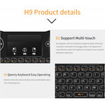 Tastiera wireless mini H9 2.4GHz con touchpad e retroilluminazion
