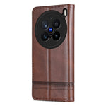 Custodia per telefono in pelle con texture di vitello magnetica AZNS, For vivo X200 Pro, For vivo Y300 Pro, For vivo S19 Pro, For vivo S19