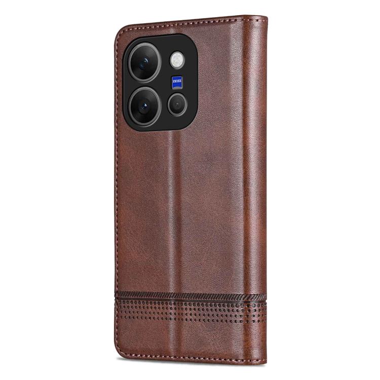 Custodia per telefono in pelle con texture di vitello magnetica AZNS, For vivo X300 E 5G, For vivo V60 Lite 5G, For vivo Y400 Pro 5G, For vivo S30 Pro mini