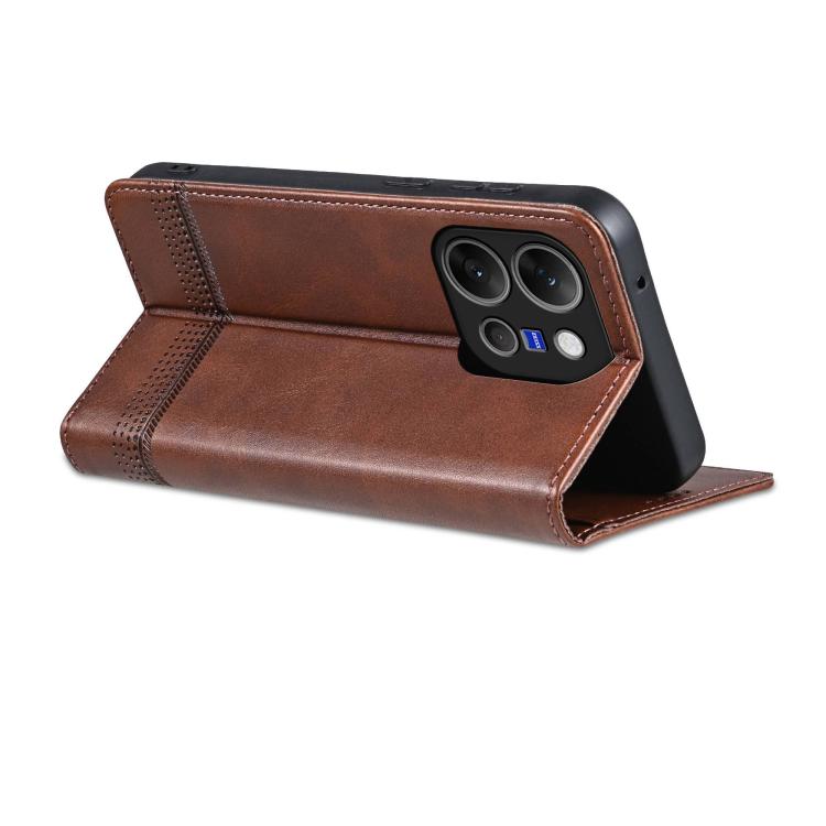 Custodia per telefono in pelle con texture di vitello magnetica AZNS, For vivo X300 E 5G, For vivo V60 Lite 5G, For vivo Y400 Pro 5G, For vivo S30 Pro mini