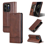 Custodia per telefono in pelle con texture di vitello magnetica AZNS, For vivo X300 E 5G, For vivo V60 Lite 5G, For vivo Y400 Pro 5G, For vivo S30 Pro mini