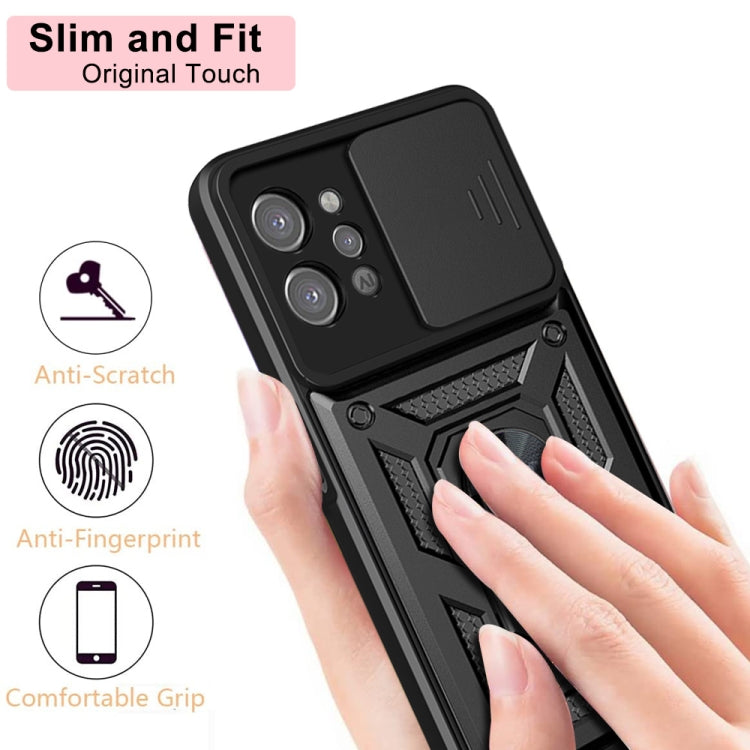 Cover fotocamera scorrevole TPU+PC per OPPO Realme C31, vivo V23 5G / S12