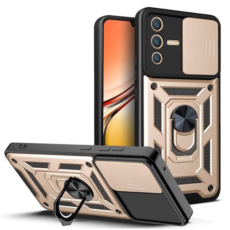 Cover fotocamera scorrevole TPU+PC per OPPO Realme C31, vivo V23 5G / S12