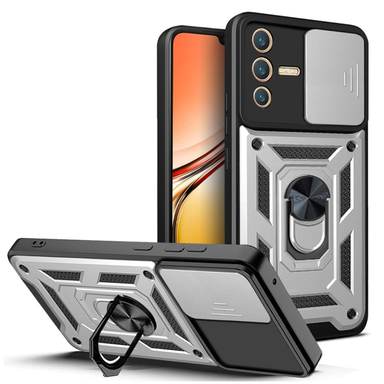 Cover fotocamera scorrevole TPU+PC per OPPO Realme C31, vivo V23 5G / S12