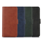 Custodia in pelle Flip Texture mucca per Motorola Moto G42 e Xiaomi Redmi Note