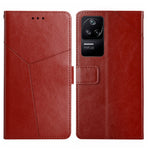Custodia pelle flip orizzontale con cuciture a Y per Xiaomi Poco F4 5G e X4 GT