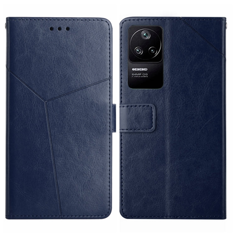 Custodia pelle flip orizzontale con cuciture a Y per Xiaomi Poco F4 5G e X4 GT