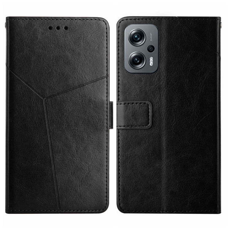 Custodia pelle flip orizzontale con cuciture a Y per Xiaomi Poco F4 5G e X4 GT